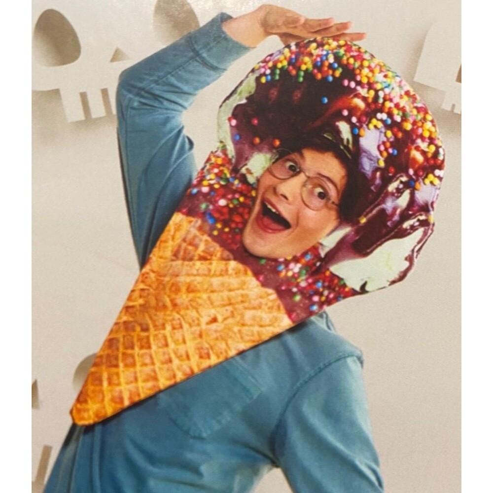 Ice Cream Cone Headpiece Funny Novelty Halloween Party Costume/Mask Cosplay NEW